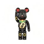 Black Chrome Golden Luck Lucky Cat Collectible Figure