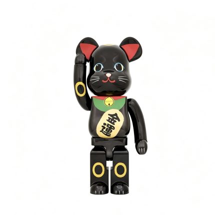 Black Chrome Golden Luck Lucky Cat Collectible Figure