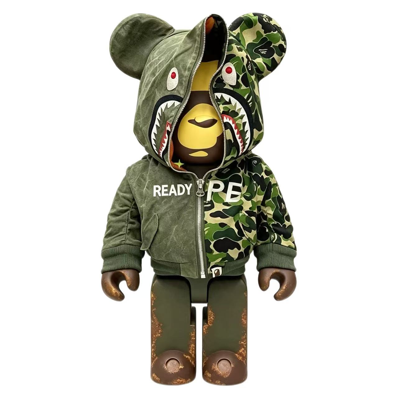 01335c62c0cfe92965e647465299867f Home Decor Items Artistic Ornaments Collectible Figurine Camouflage Shark Outerwear Style Collectible Bear Figure Doll Figurine Large Desktop Decorative Ornament - Image 1