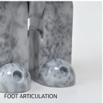 Home Decor Items Artistic Ornaments Collectible Figurine Grey Marble Transparent Bead Collectible Bear Figure Doll Figurine Large Desktop Decorative Ornament - Image 4