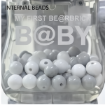 Home Decor Items Artistic Ornaments Collectible Figurine Grey Marble Transparent Bead Collectible Bear Figure Doll Figurine Large Desktop Decorative Ornament - Image 2