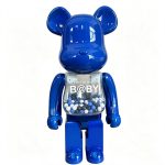 Home Decor Items Artistic Ornaments Collectible Figurine Royal Blue Transparent Bead Bear Figure Doll Figurine Large Desktop Decorative Ornament
