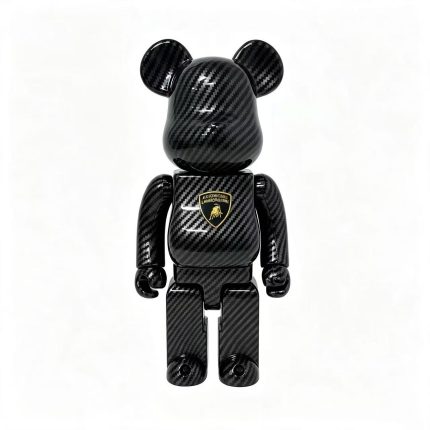 Home Decor Items Artistic Ornaments Collectible Figurine Carbon Fiber Texture Badge Collectible Bear Figure Doll Figurine Large Desktop Decorative Ornament