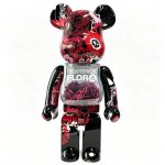 Home Decor Items Artistic Ornaments Collectible Figurine Red Black Floral Transparent Inner Decor Collectible Bear Figure Doll Figurine Large Desktop Decorative Ornament