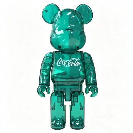 Home Decor Items Artistic Ornaments Collectible Figurine Green Transparent Logo Printed Collectible Bear Figure Doll Figurine Large Desktop Decorative Ornament
