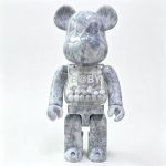 Home Decor Items Artistic Ornaments Collectible Figurine Grey Marble Transparent Bead Collectible Bear Figure Doll Figurine Large Desktop Decorative Ornament