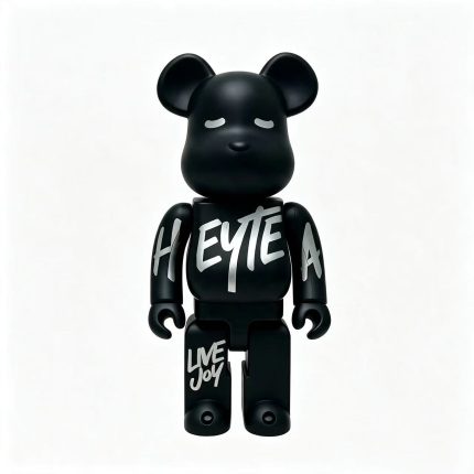 Home Decor Items Artistic Ornaments Collectible Figurine HEYTEA Matte Black Co-branded Collectible Figure Doll Figurine Large Desktop Decorative Ornament