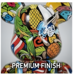Home Decor Items Artistic Ornaments Collectible Figurine Tropical Graffiti Pattern Collectible Bear Figure Doll Figurine Large Desktop Decorative Ornament - Image 2