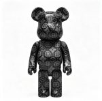 Home Decor Items Artistic Ornaments Collectible Figurine Black Vintage Pattern Texture Bear Figure Doll Figurine Large Desktop Decorative Ornament