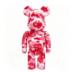 Home Decor Items Artistic Ornaments Collectible Figurine Red Pink Camouflage Style Collectible Bear Figure Doll Figurine Large Desktop Decorative Ornament