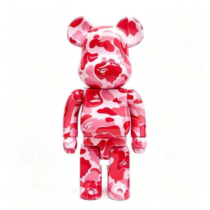 Home Decor Items Artistic Ornaments Collectible Figurine Red Pink Camouflage Style Collectible Bear Figure Doll Figurine Large Desktop Decorative Ornament