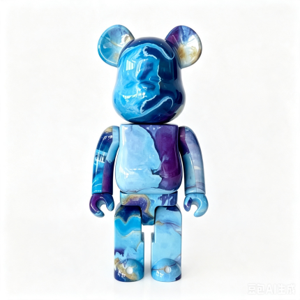 Home Decor Items Artistic Ornaments Collectible Figurine Blue Purple Fluid Marble Collectible Figure Doll Figurine Large Desktop Decorative Ornament