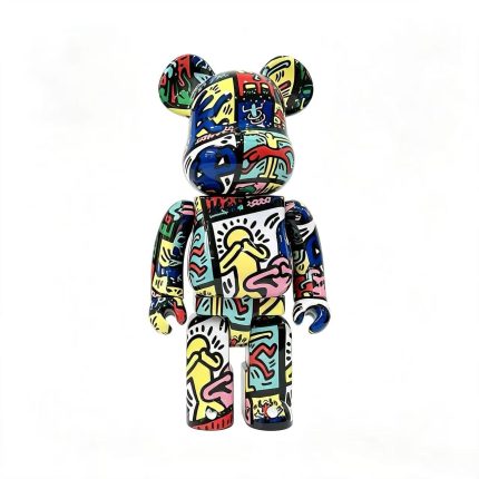 Home Decor Items Artistic Ornaments Collectible Figurine Abstract Line Graffiti Collectible Bear Figure Doll Figurine Large Desktop Decorative Ornament