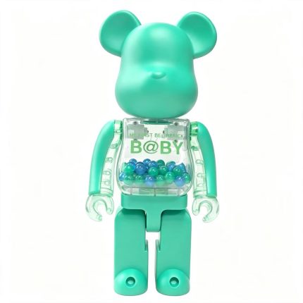 Home Decor Items Artistic Ornaments Collectible Figurine Mint Green Transparent Bead Collectible Bear Figure Doll Figurine Large Desktop Decorative Ornament