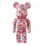 Home Decor Items Artistic Ornaments Collectible Figurine Pink Cartoon Graffiti Collectible Bear Figure Doll Figurine Large Desktop Decorative Ornament