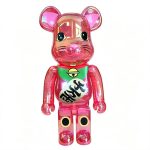 Home Decor Items Artistic Ornaments Collectible Figurine Transparent Red Lucky Cat Style Collectible Bear Figure Doll Figurine Large Desktop Decorative Ornament