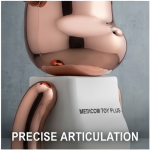 Home Decor Items Artistic Ornaments Collectible Figurine Rose Gold Two-Tone Bear Figure Doll Figurine Large Desktop Decorative Ornament - Image 2