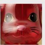 Home Decor Items Artistic Ornaments Collectible Figurine Transparent Red Lucky Cat Style Collectible Bear Figure Doll Figurine Large Desktop Decorative Ornament - Image 3